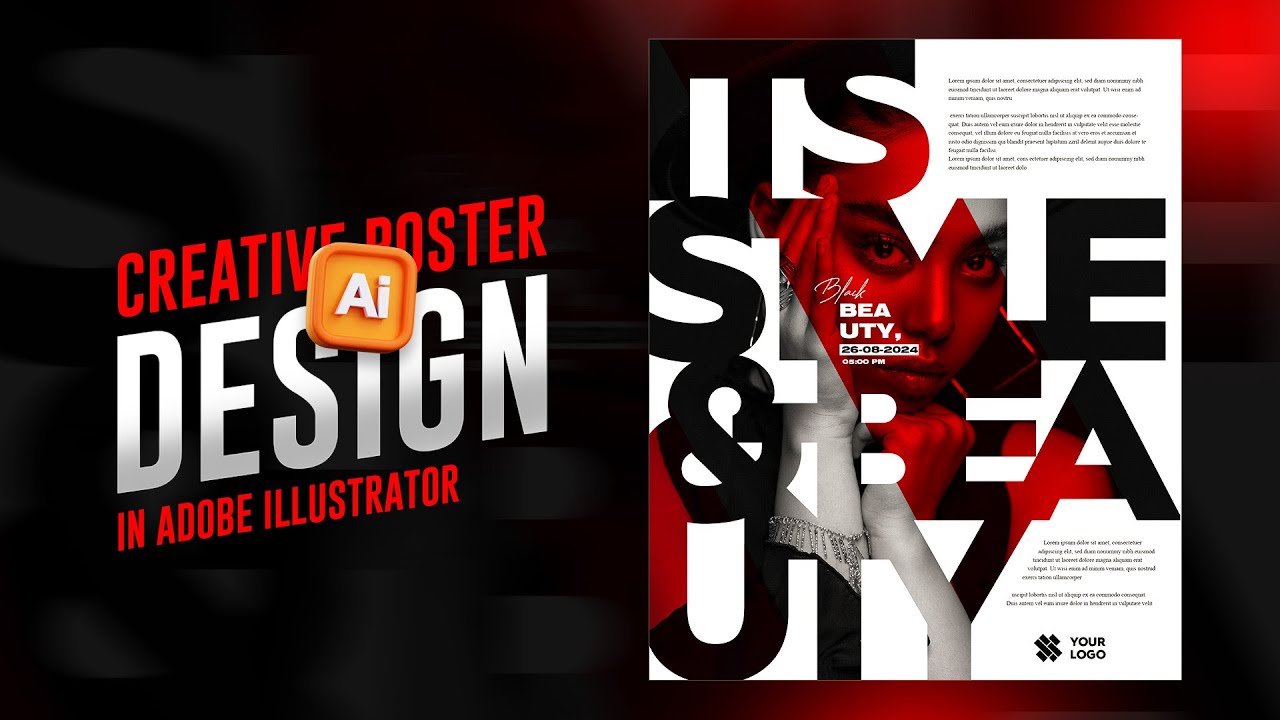 Современный дизайн плаката в Adobe Illustrator I Учебник по Illustrator I Креативный дизайн плаката
