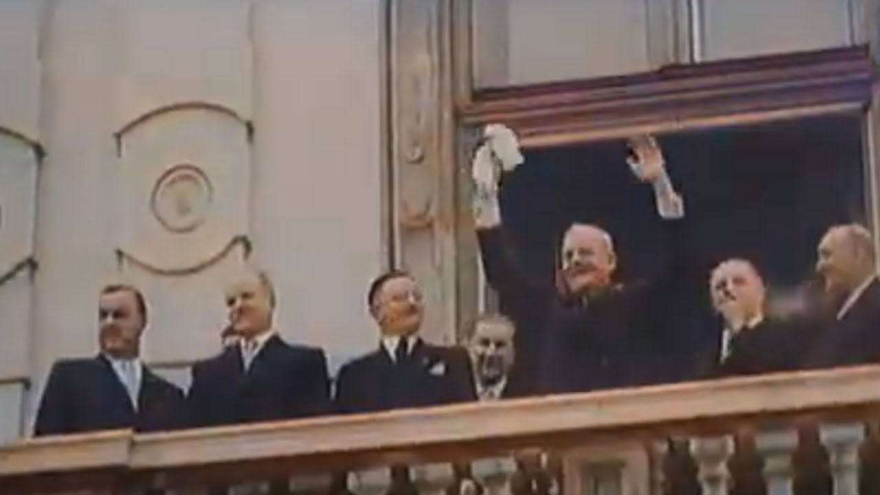Die Unterzeichnung des &ouml;sterreichischen Staatsvertrags (15 Mai 1955) DeOldify Colorization