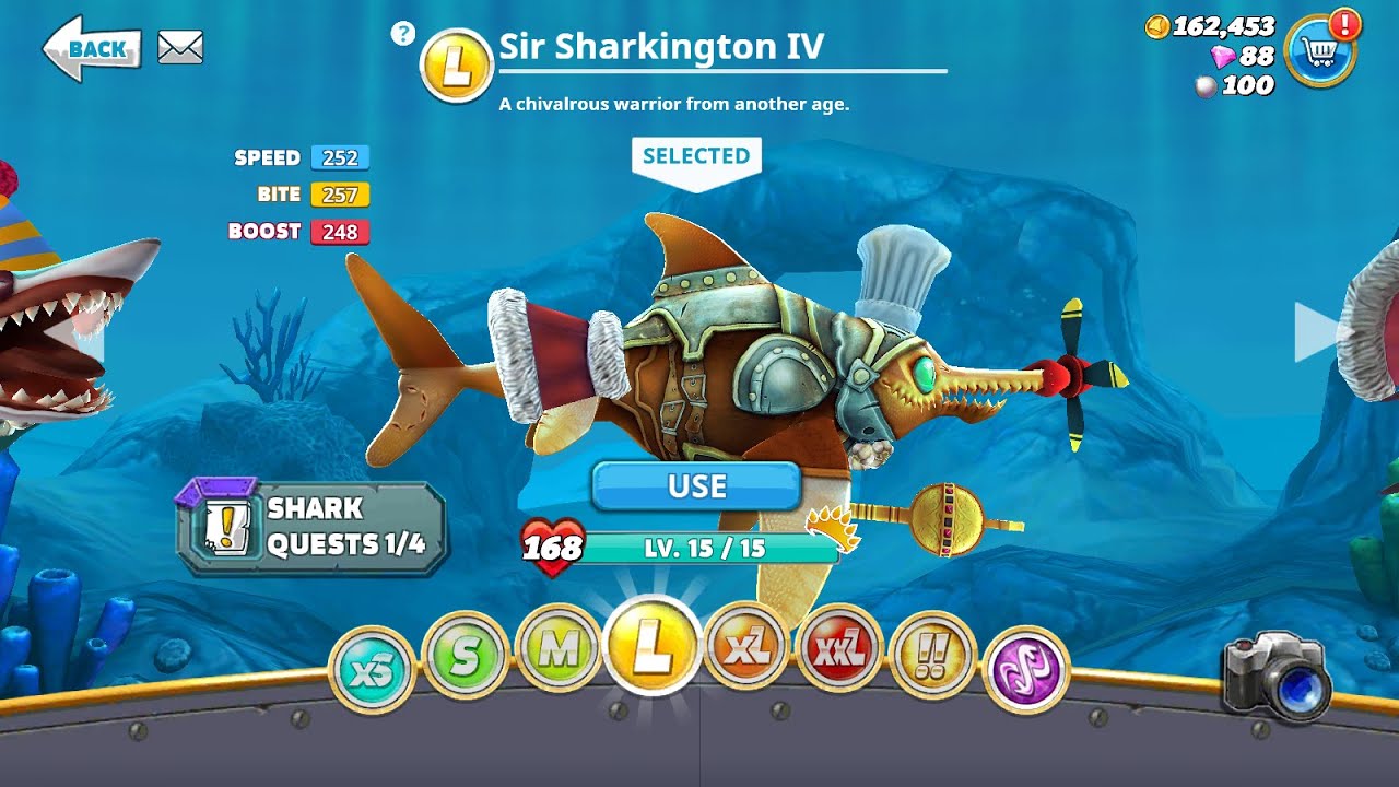 HUNGRY SHARK WORLD | SIR SHARKINGTON IV SHARK | CHEF HAT GOLD RUSH | GAME PLAY