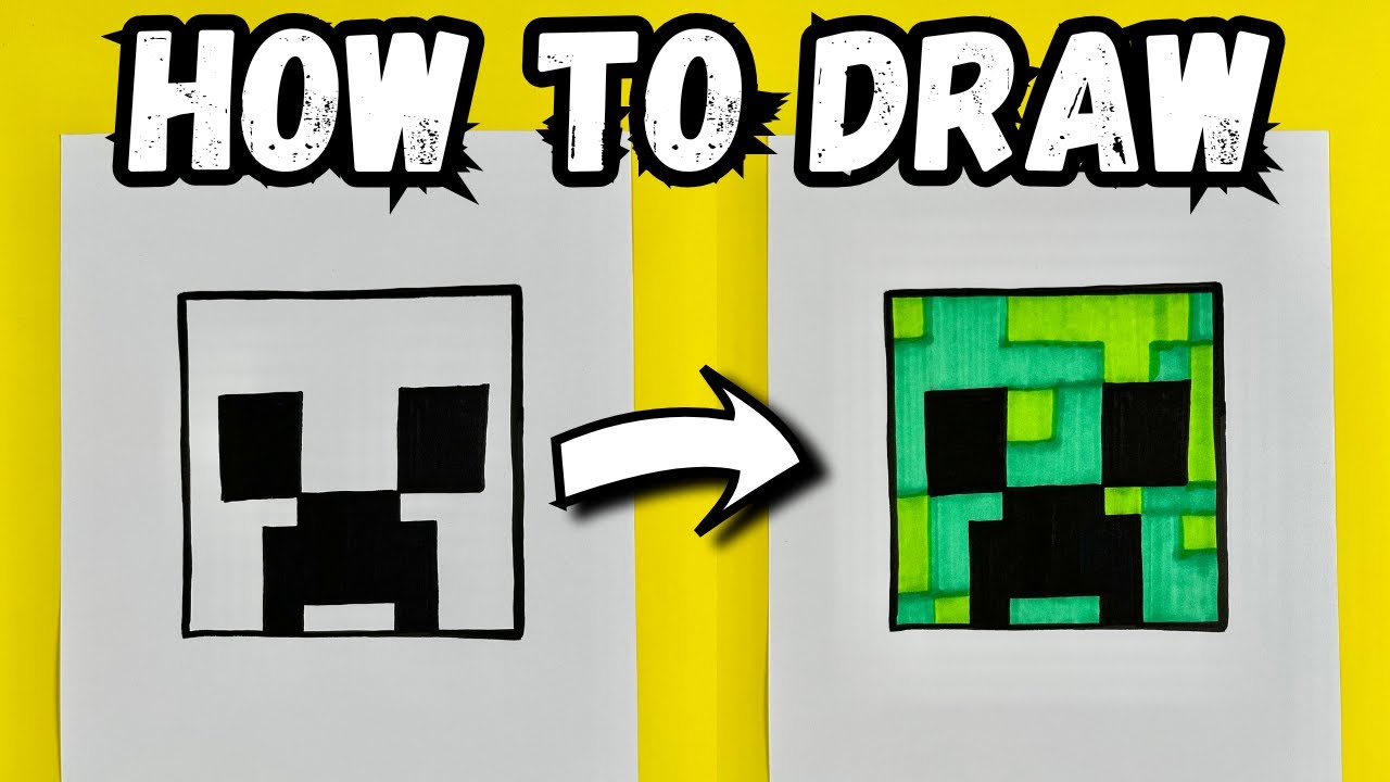 How To Draw Minecraft Creeper Face