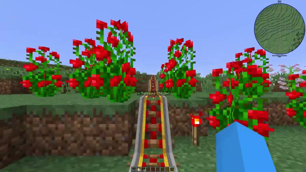 Minecart Railway Line In Minecraft Ouled Ali - Tafraoui