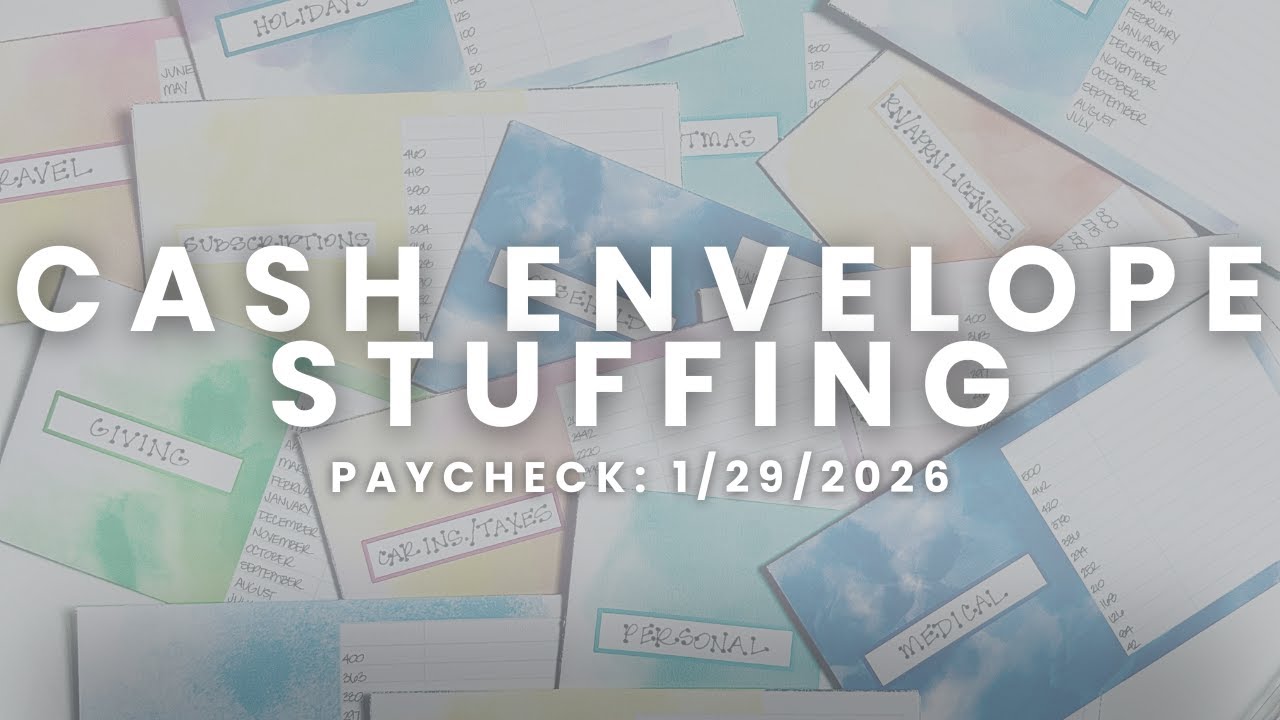 Cash Envelope Stuffing | Paycheck: 1/29/26 | Budget by Paycheck Workbook | The Budget Mom