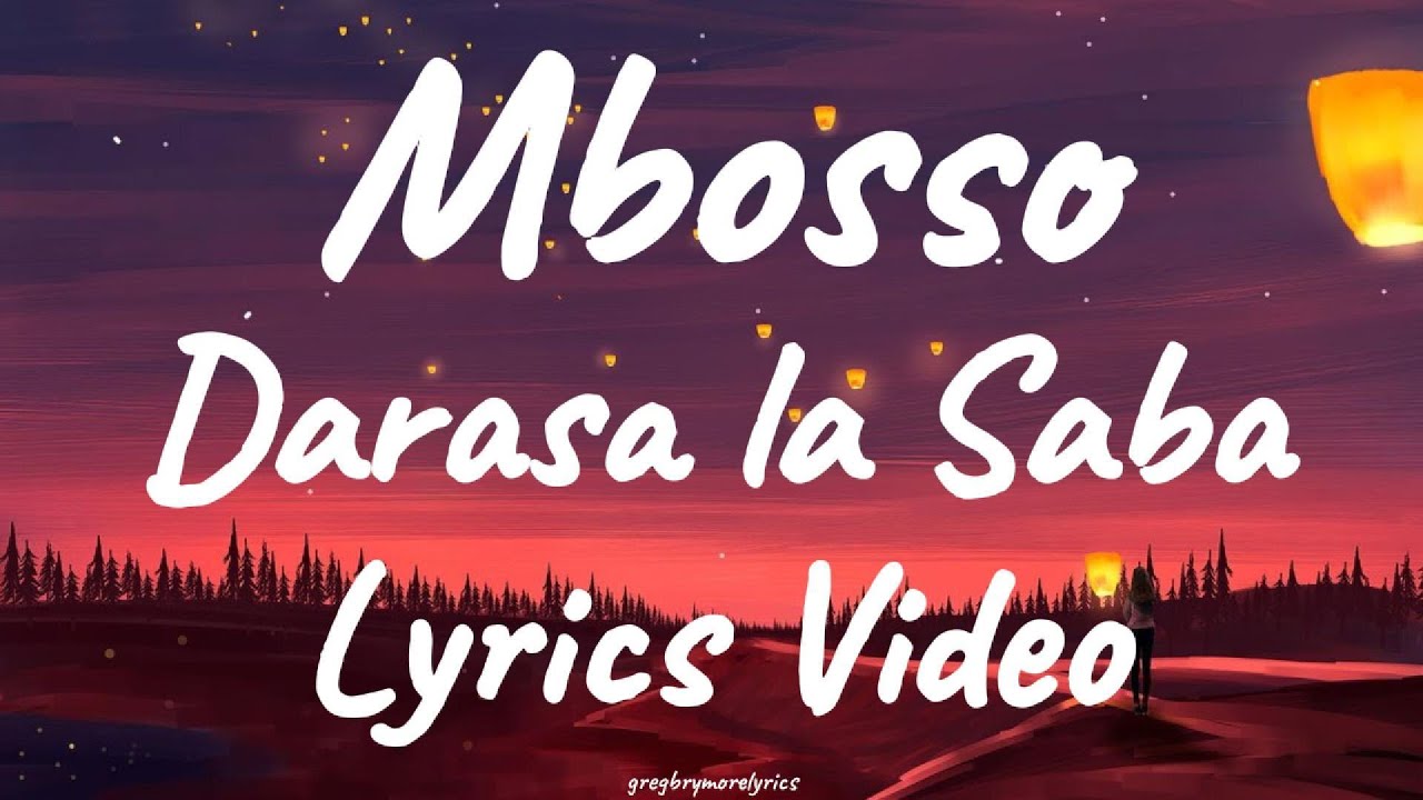 Mbosso - Darasa La Saba (Official Lyrics Video)