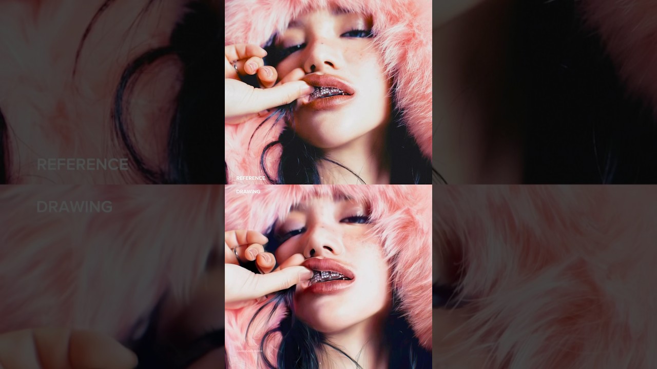 The Reference vs My Drawing 🖤 #procreate #speedpaint #timelapse #artwork #art #artist #painting