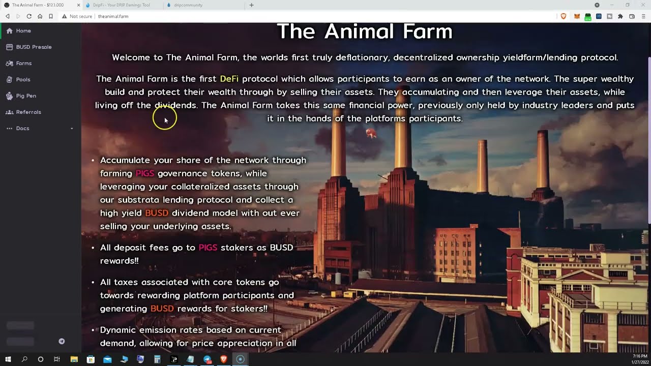 Animal Farm LAUNCH Imminent !!! & dripfi DRIP Calculator !!