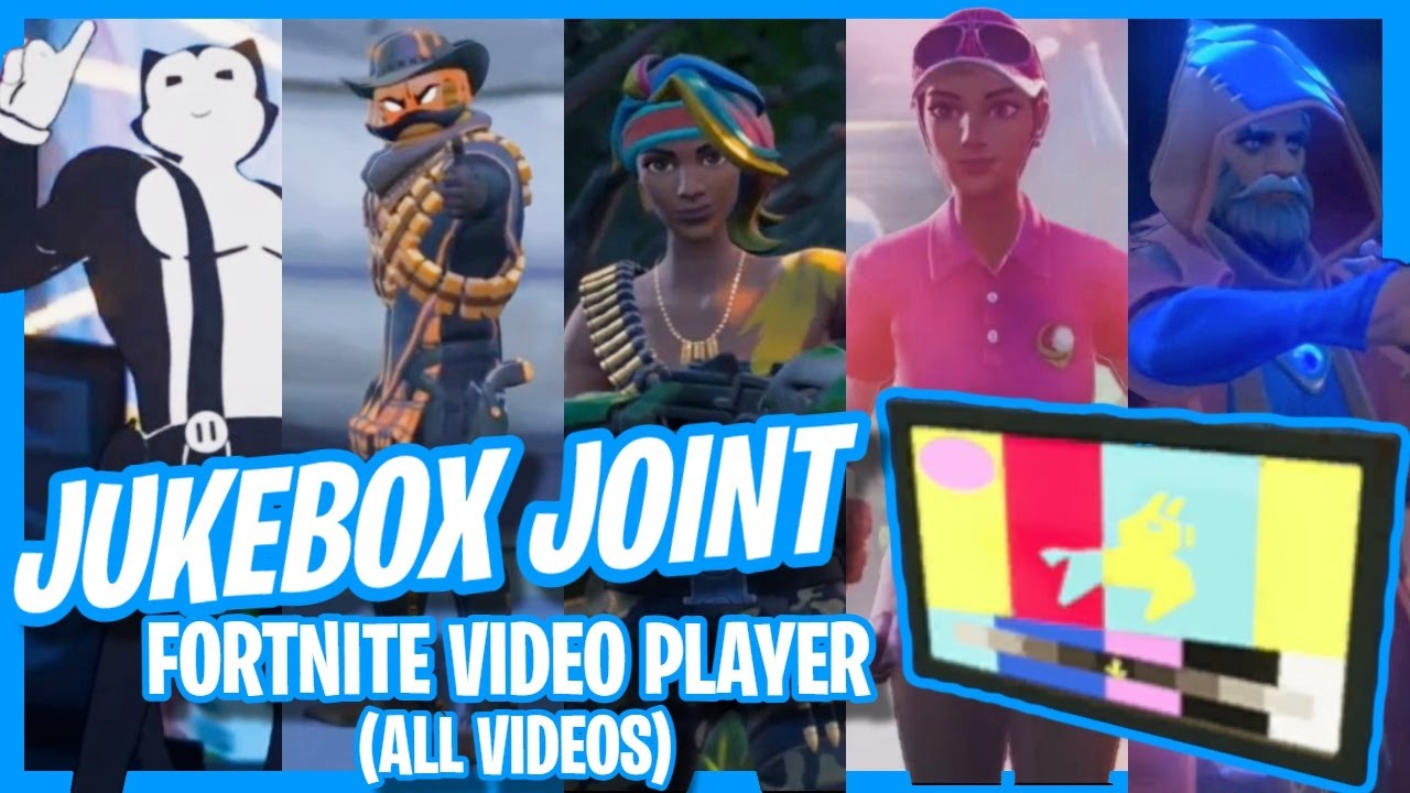 FORTNITE VIDEO PLAYER - JUKEBOX JOINT (ALL FORTNITE CREATIVE LLAMA-TRON VIDEOS)