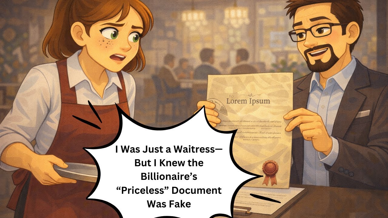 I Was Just a Waitress—But I Knew the Billionaire’s “Priceless” Document Was Fake
