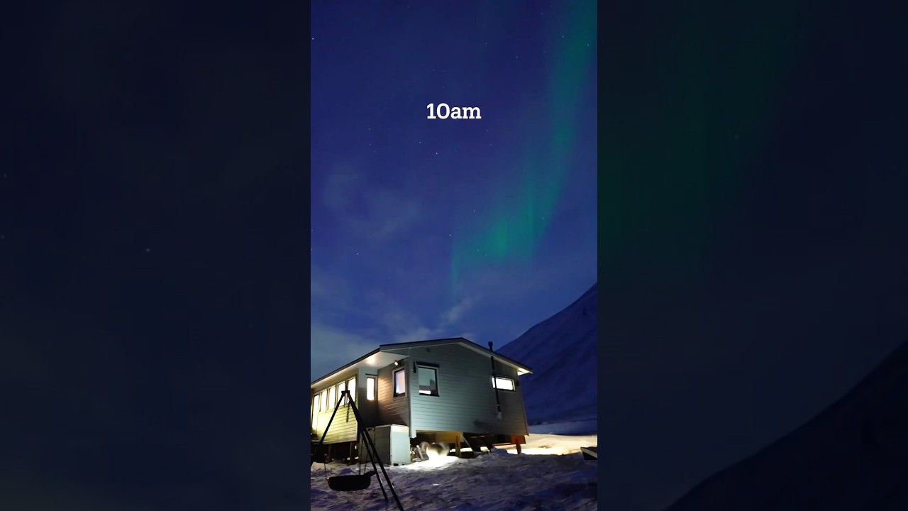 My morning living near the North Pole in permanent darkness 🌛 | #svalbard