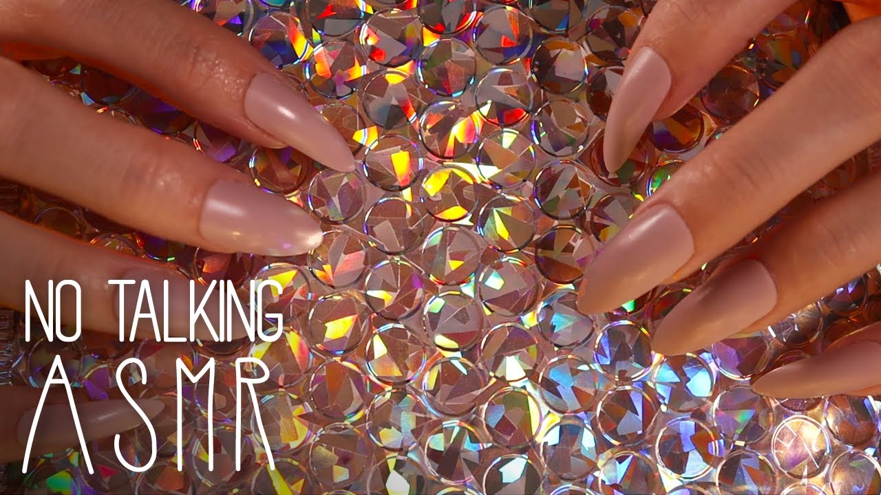 ASMR Holographic packaging (🎧 no talking | tapping & scratching)
