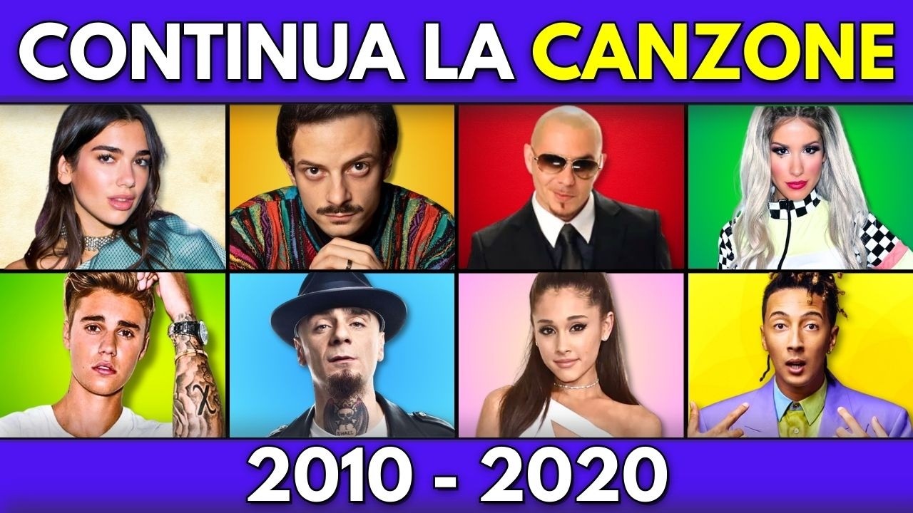 QUIZ - CONTINUA LA CANZONE DAL 2010 AL 2020 [PARTE 2] 🎤 🎶