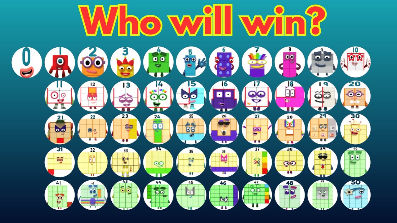 51 NUMBERBLOCKS Marble Race In Algodoo- Who will Be The CHAMPION??