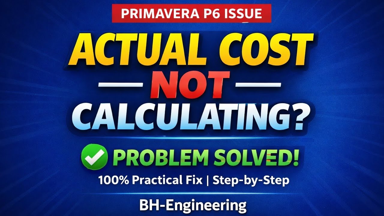 Actual cost is not calculating by Primavera P6| Earned value Management| Primavera P6 