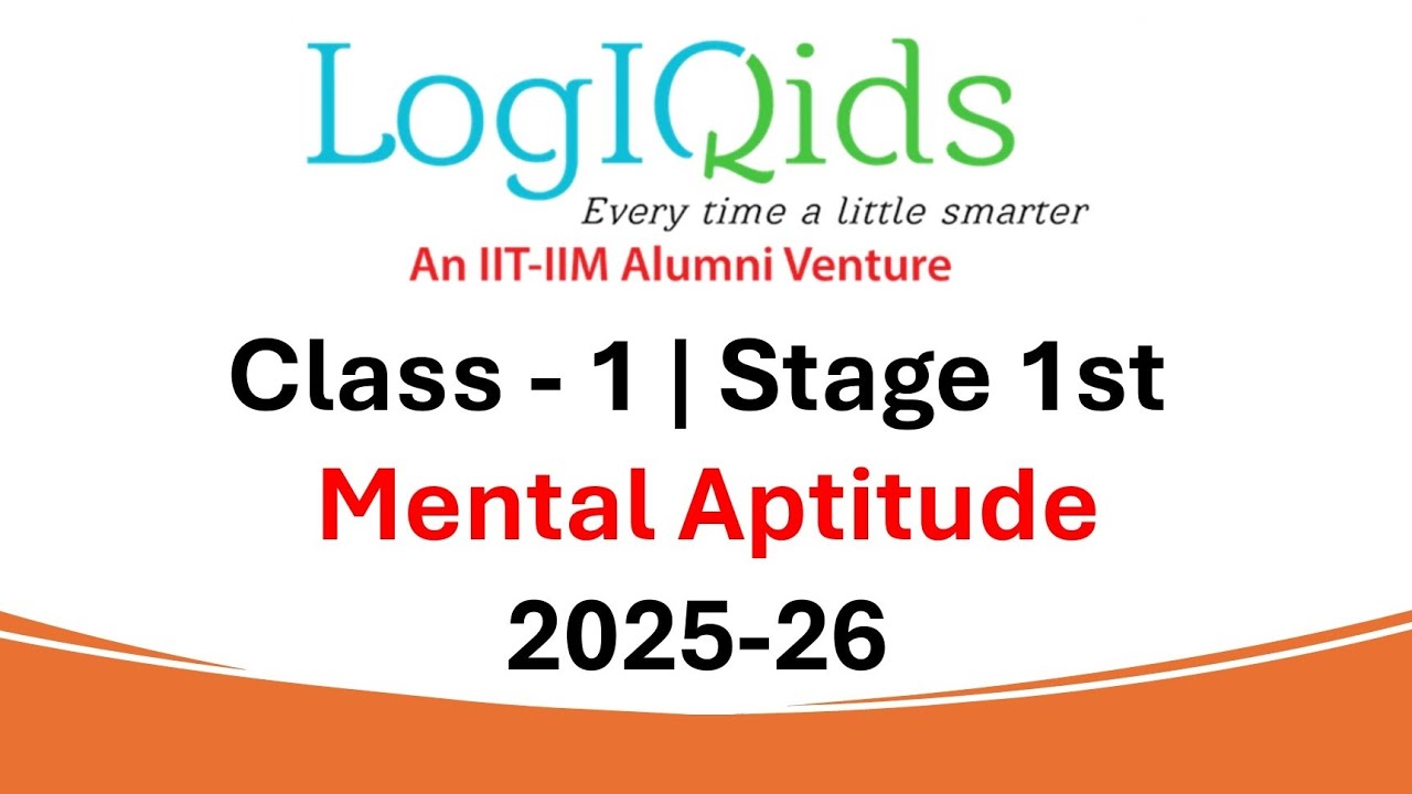 LogiQids Mental Aptitude Olympiad First Stage Grade 1 2025-26