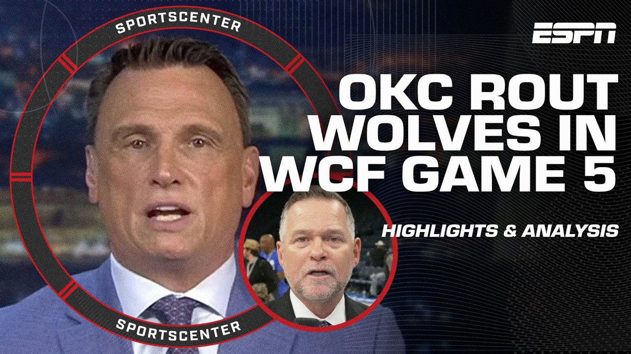REACTION to Wolves vs. Thunder WCF Game 5 🚨 THUNDER ARE FINALS BOUND | SportsCenter