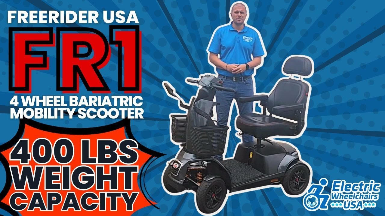 FreeRider USA FR1 4 Wheel Bariatric Mobility Scooter [2024]