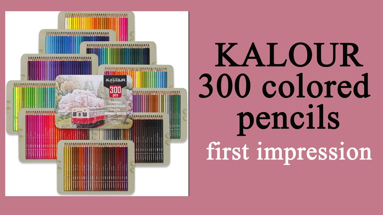 Набор из 300 цветных карандашей KALOUR — образцы и первое впечатление 