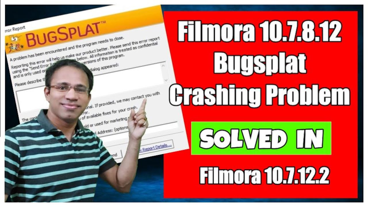 How to remove Bugsplat and Crashing error in Filmora X | Filmora 10.7 Crash problem fix |