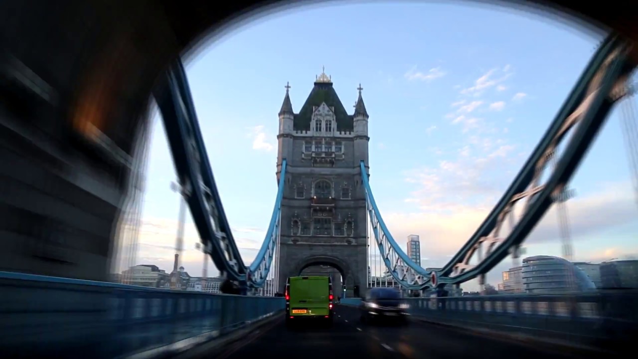 Driving Time-lapse - London morning - Winter Sun