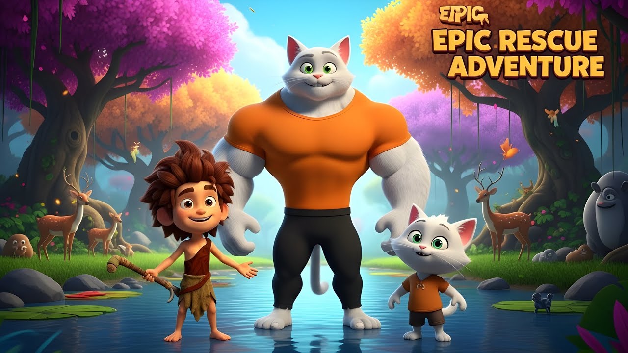 Epic Jungle Rescue 3D Cartoon 🐱🧒 | Adventure Story for Kids & Family Fun