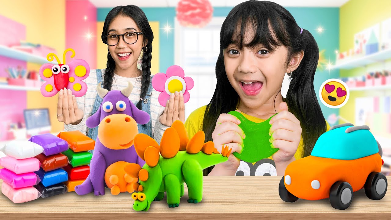 MAINAN BARU ! SAMANTRHA BIKIN SLIME DARI CLAY LILY JADI KETAGIHAN 😍 KOMPILASI VIDEO
