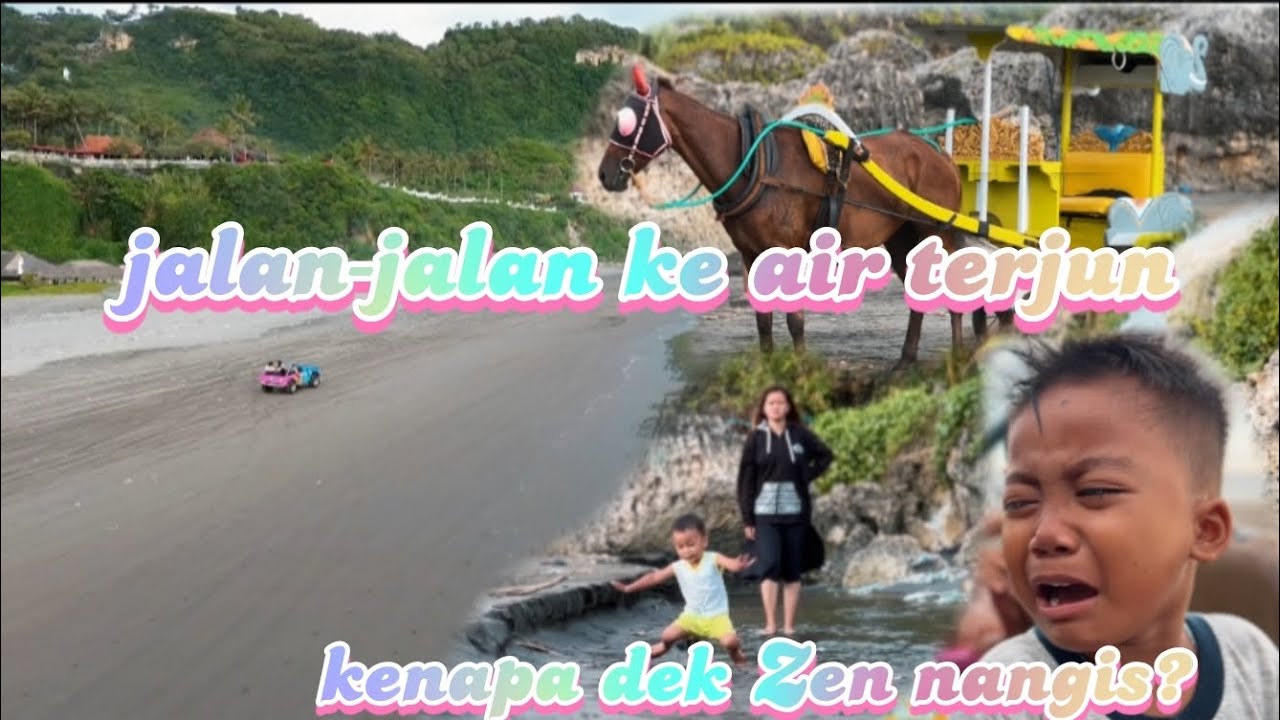 Jalan-jalan di air terjun, ada apa ya disana?#pantai #parasut #jeep #airterjun #drone #dji 