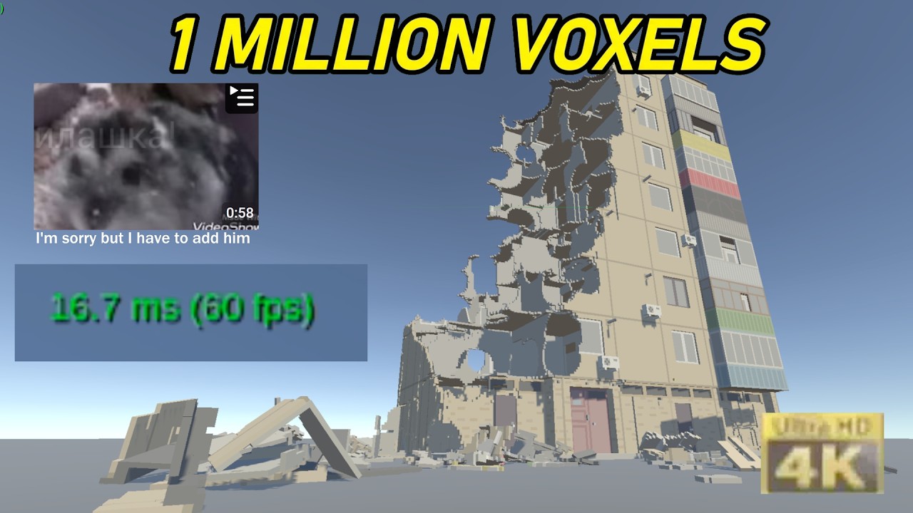 Satisfying voxel destruction in my mobile game