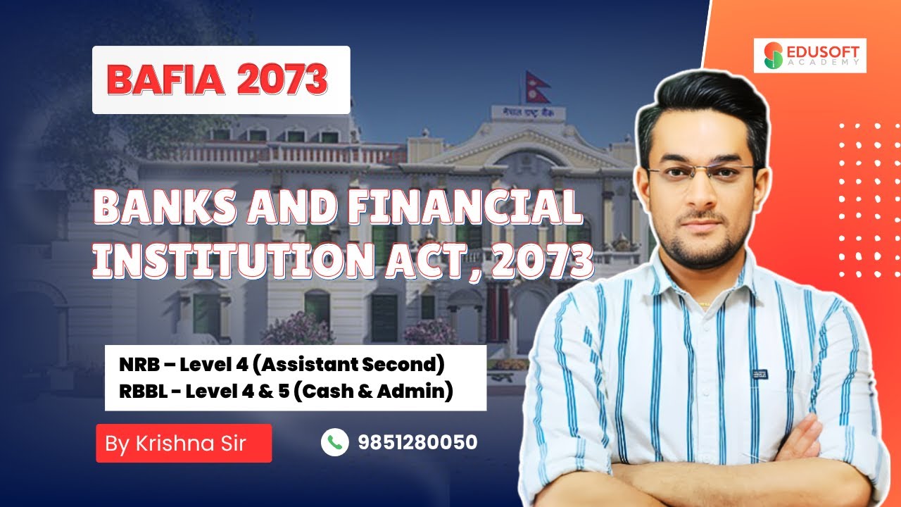 BAFIA ACT 2073 - Day 01 | Banking Written Exam Preparation - 2082 | RBB Level 4 & 5 | NRB Level 4