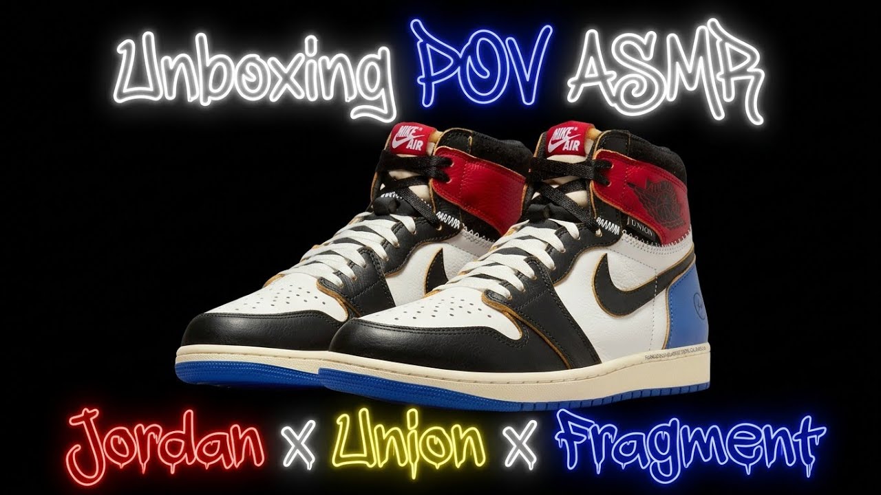Air Jordan 1 x Union LA x Fragment Unboxing ASMR | 4K POV | No Talking, No Music