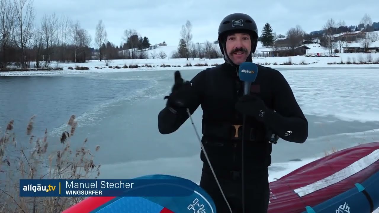 Wingfoiling below zero