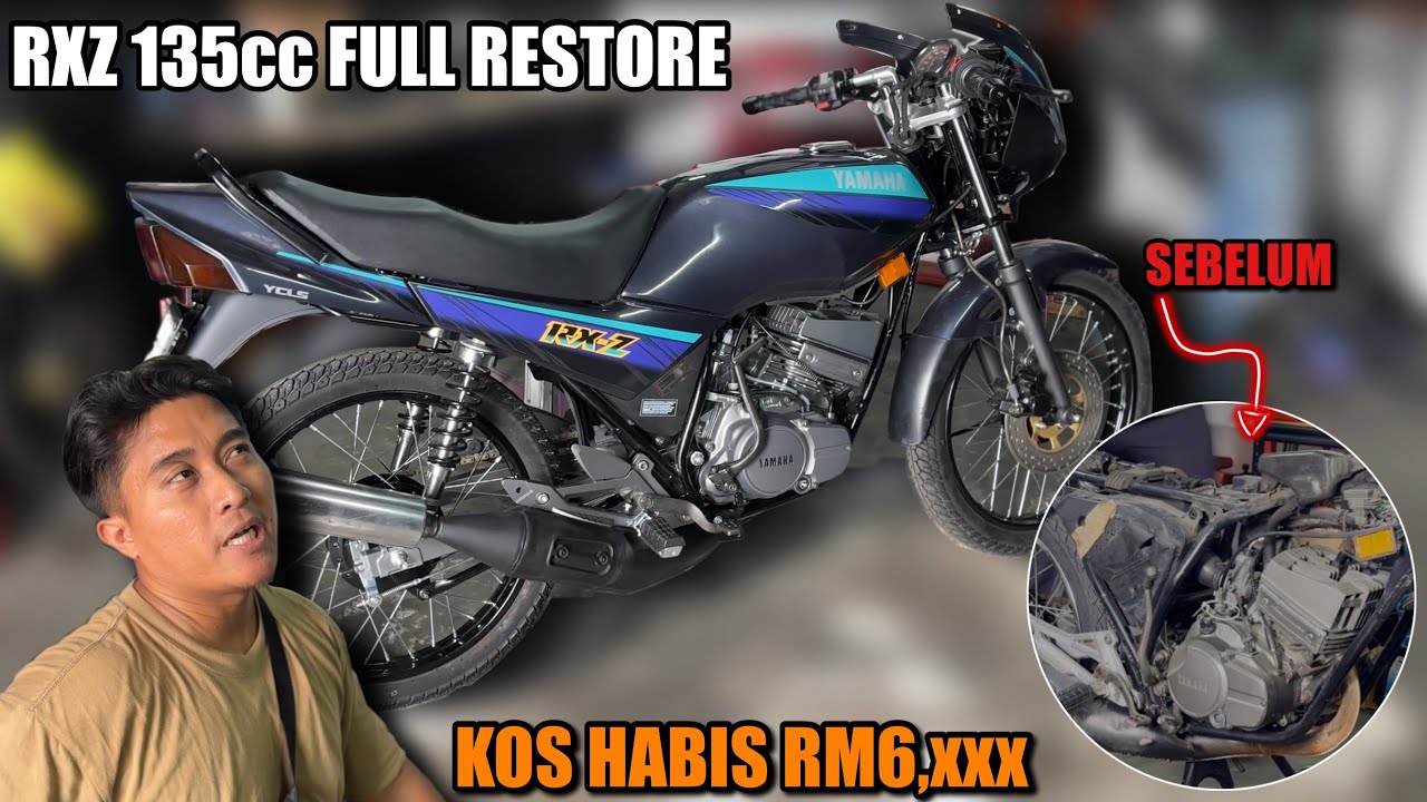 AKHIRNYA RXZ 135cc  FULL RESTORE SIAP | KOS HABIS RM6,xxx