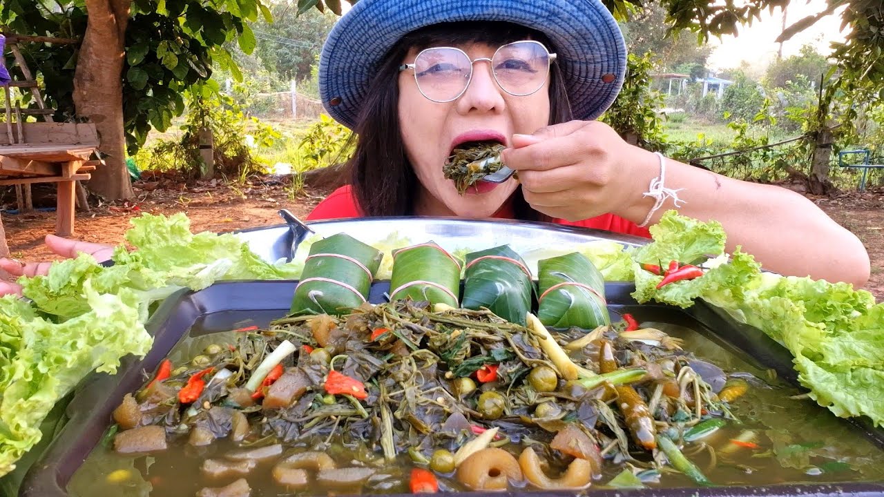แกงผักขี้เหล็ก ชดน้ำแซบๆ ส้มวัวแกล้มพริกสด