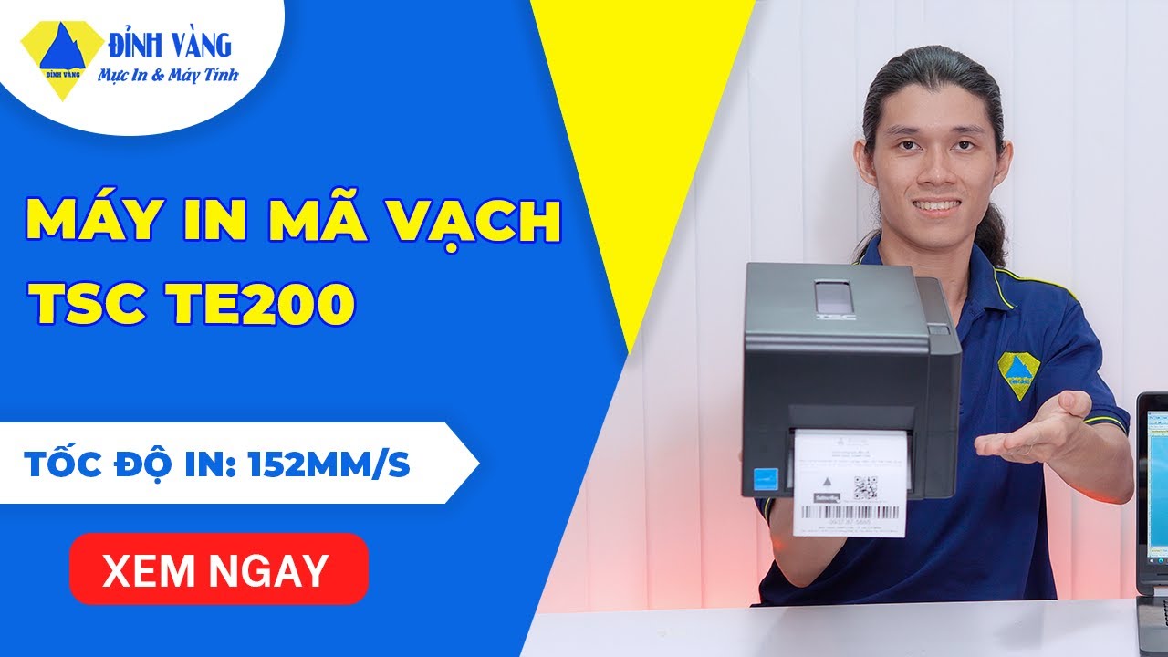 Máy in mã vạch TSC TE200 | Tích hợp công nghệ in truyền nhiệt và in truyền nhiệt trực tiếp!