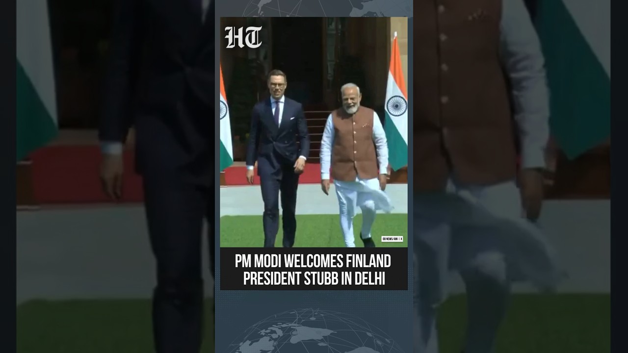 PM Modi Hosts Finland President Alexander Stubb at Hyderabad House in Delhi | #shorts