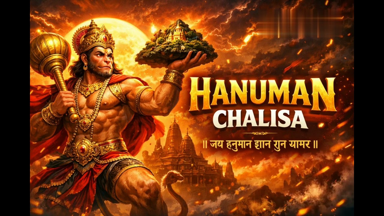 Hanuman chalisa new version 💐🌺🌿#bhakti #hanumanji #hanumanchalisa #krishnastatus 