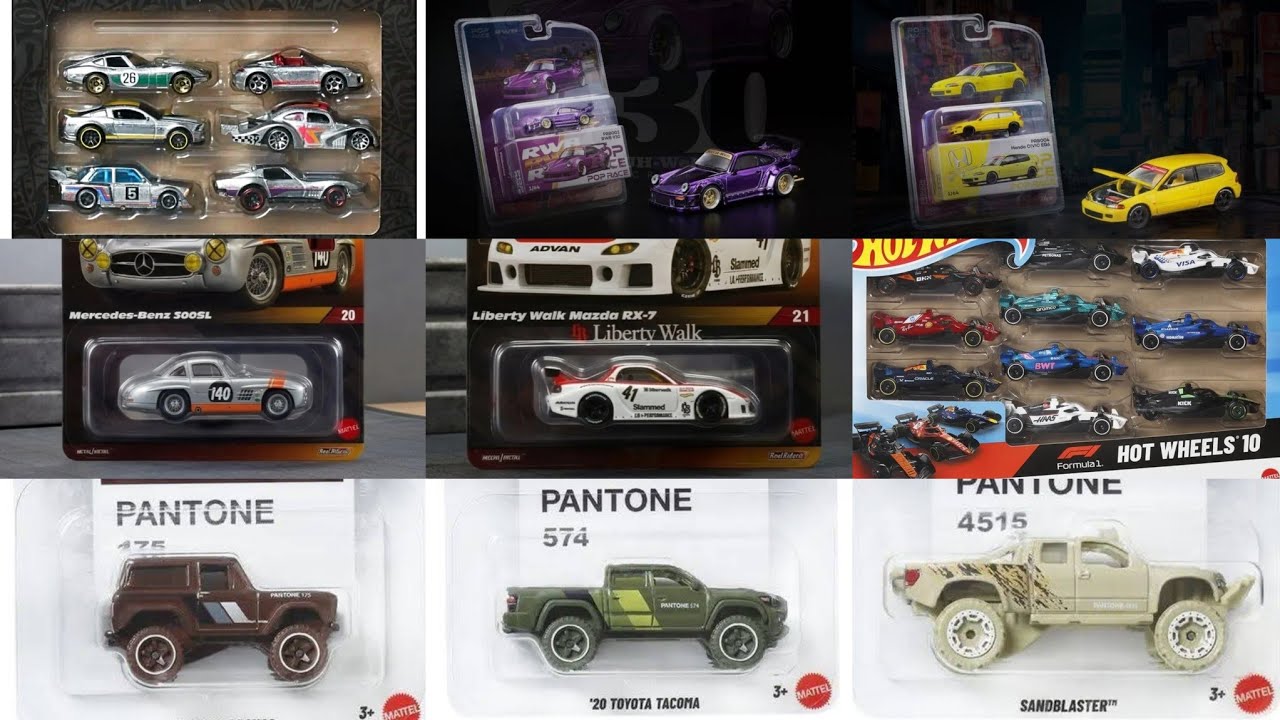 Новая серия Hot Wheels Pantone, новый набор Hot Wheels Formula One из 10 машинок, новые модели El...