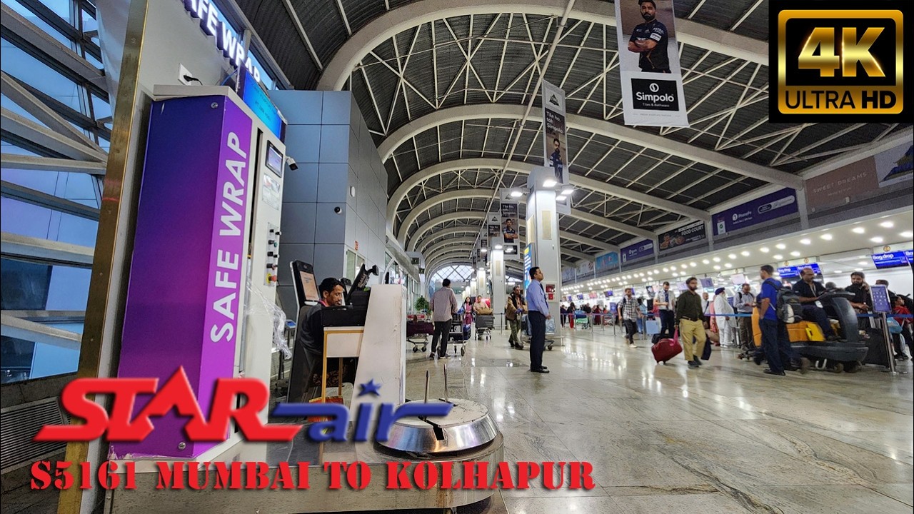 Star Air S5161 Mumbai ✈ Kolhapur Experience | 🇮🇳 4k