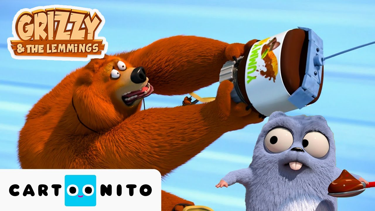 Szalony na punkcie jedzenia! 🍫🐻 Najzabawniejsze bitwy | KOMPILACJA | Grizzy i Lemingi | Cartoonito