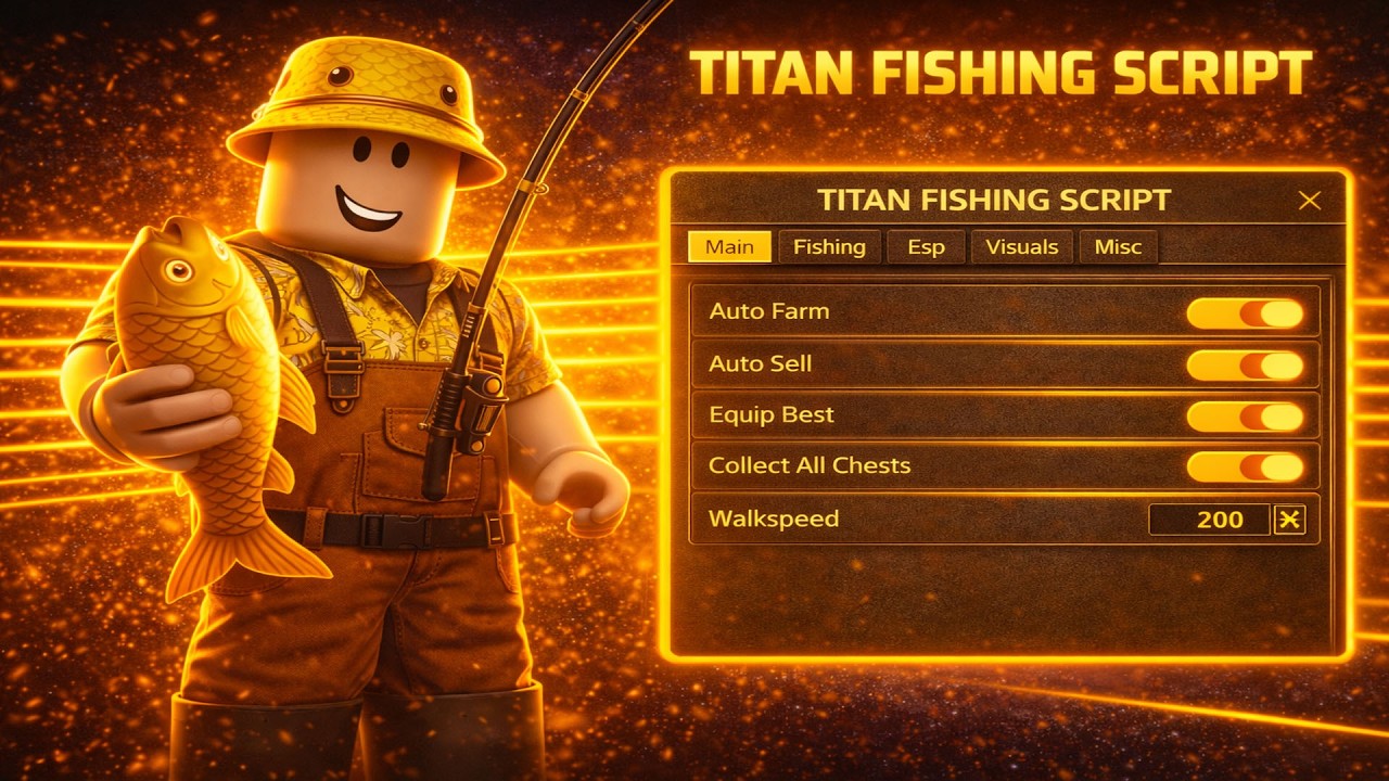 Titan Fishing Script | Roblox Titan Fishing Script | Auto Farm , Auto Sell,  AUTO FISHING