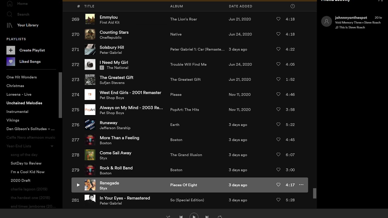 Move song in playlist    12 4 20
