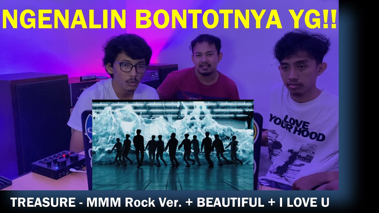 TREASURE - MMM ROCK VERS. + BEAUTIFUL + I LOVE YOU (REACTION) | ASLII 
