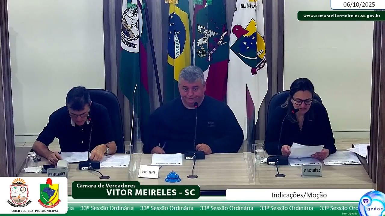 33ª Sessão Ordinária em 6 de outubro de 2025
