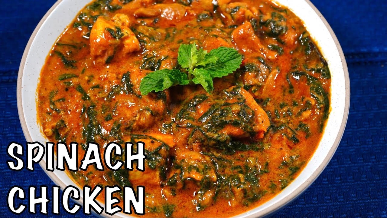 EASY & QUICK WAY TO COOK SPINACH CHICKEN CURRY | PALAK CHICKEN | Murgh Saagwala