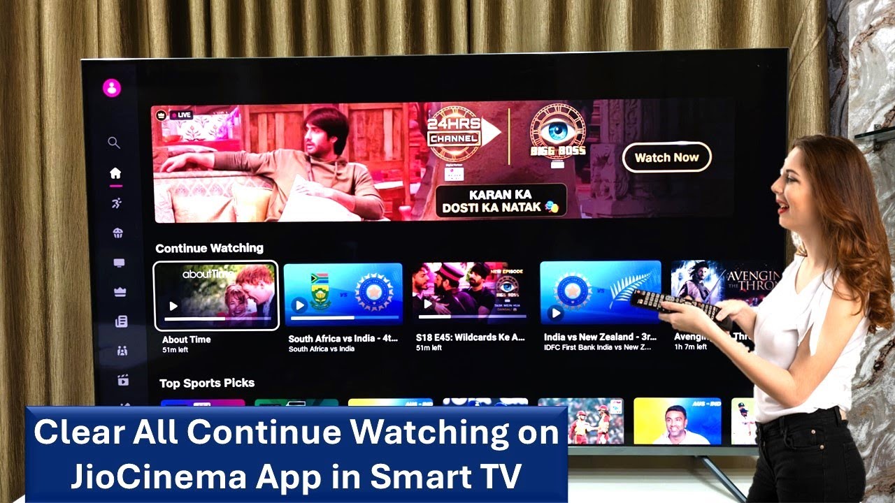How to Clear All Continue Watching History on JioCinema App in Smart TV
