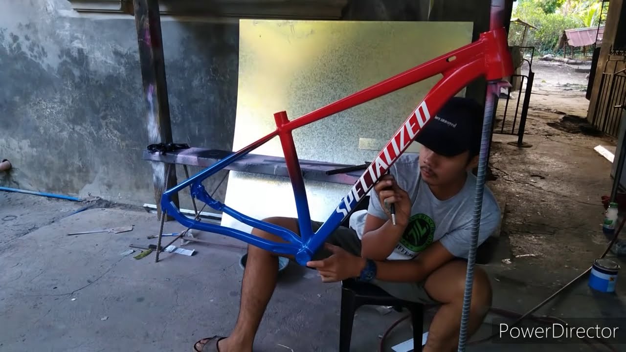 REPAINTING BIKE FRAME - simplon to specialized