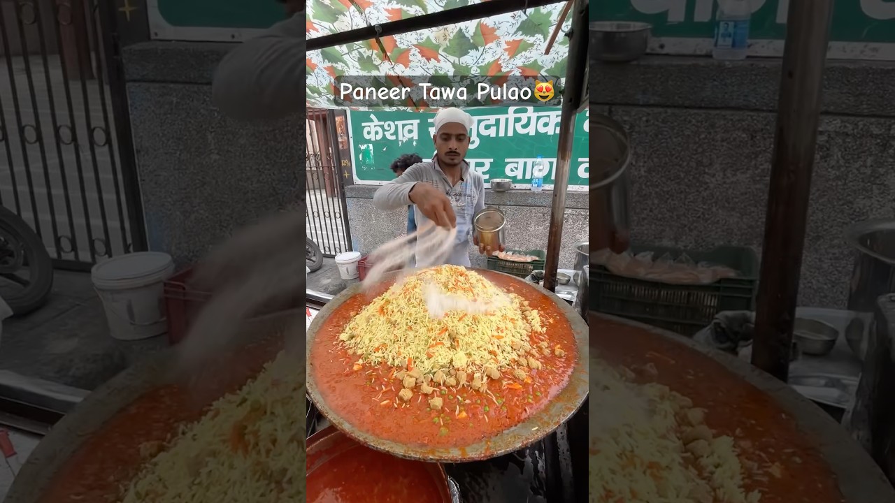 Paneer Tawa Pulao In Just 100/-😻 | Indian Street Food #shorts