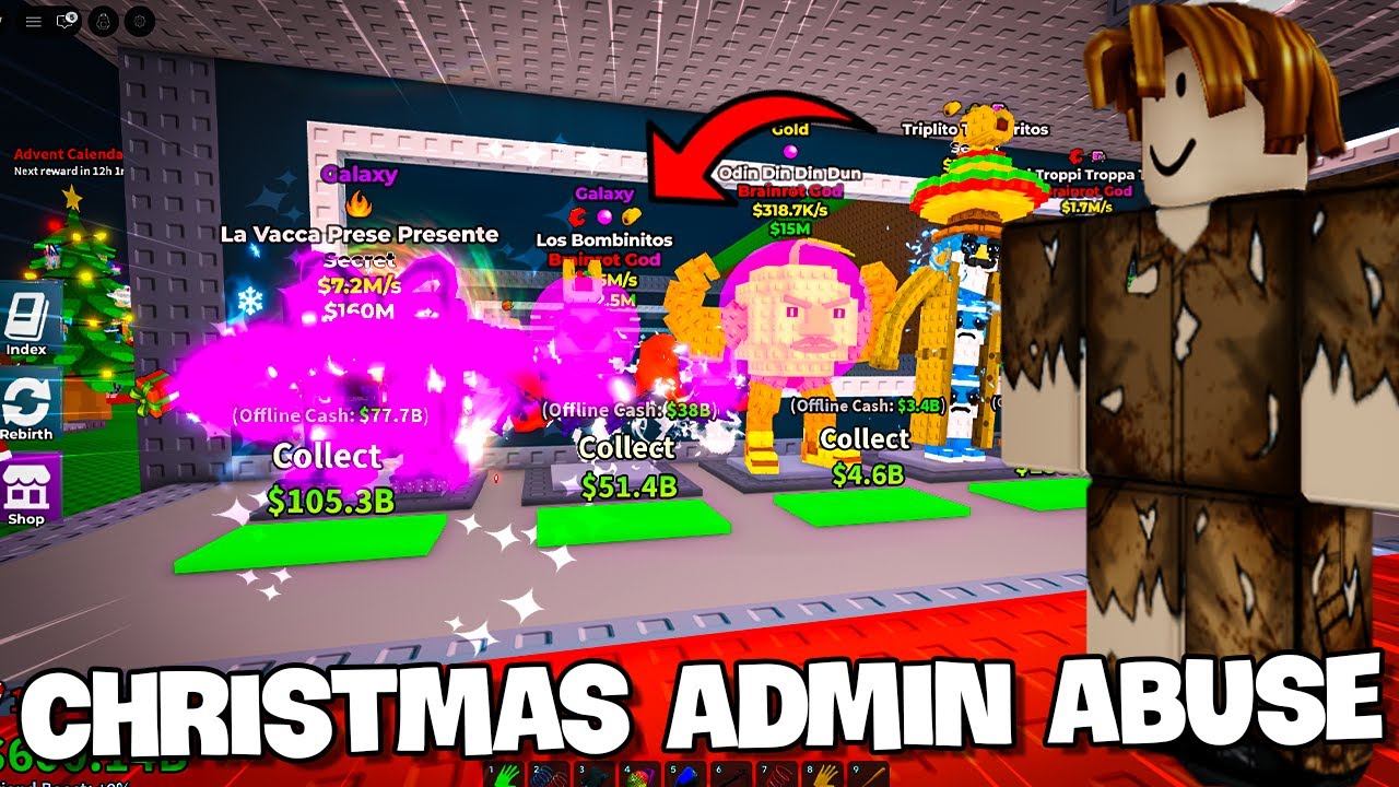 This Christmas Admin Abuse Is INSANE in Steal a Brainrots