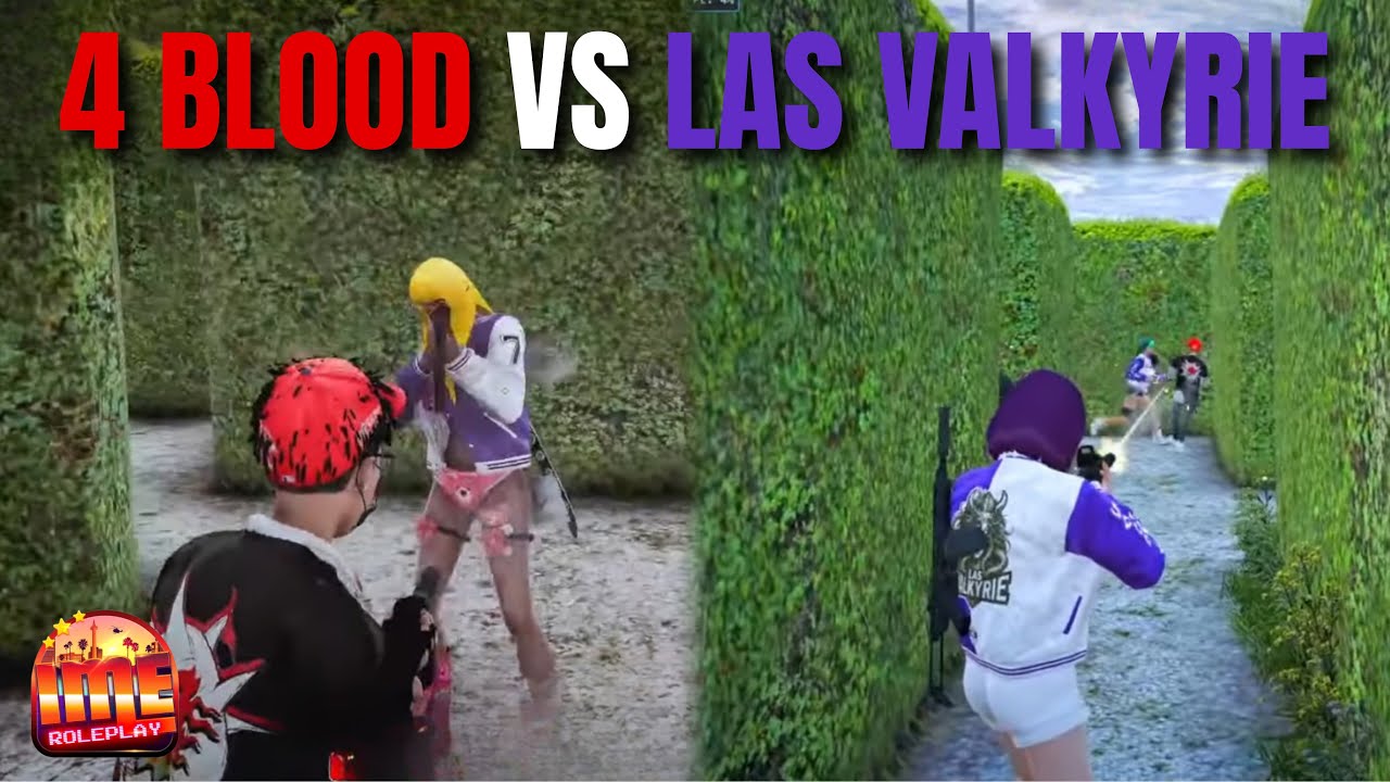 FUN MATCH 4 BLOOD VS LAS VALKYRIE PECAH DI LABIRIN #imerp #imeroleplay #4blood 