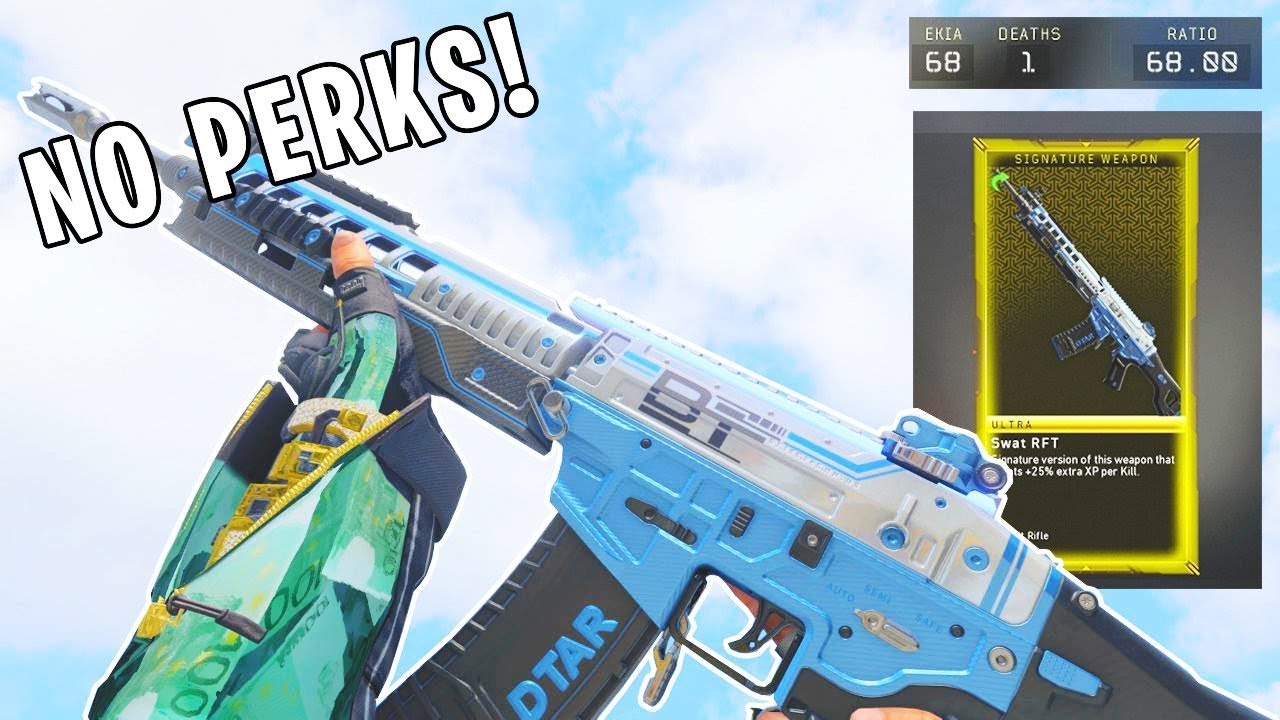 SWAT RFT MKII + NO PERKS CHALLENGE = HIGH KD in Black Ops 4 (New DLC Weapon Variant BO4 Update 1.15)