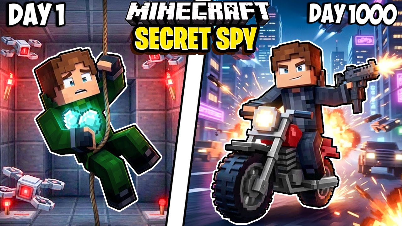 I Survived 1000 Days as a SECRET SPY in Minecraft