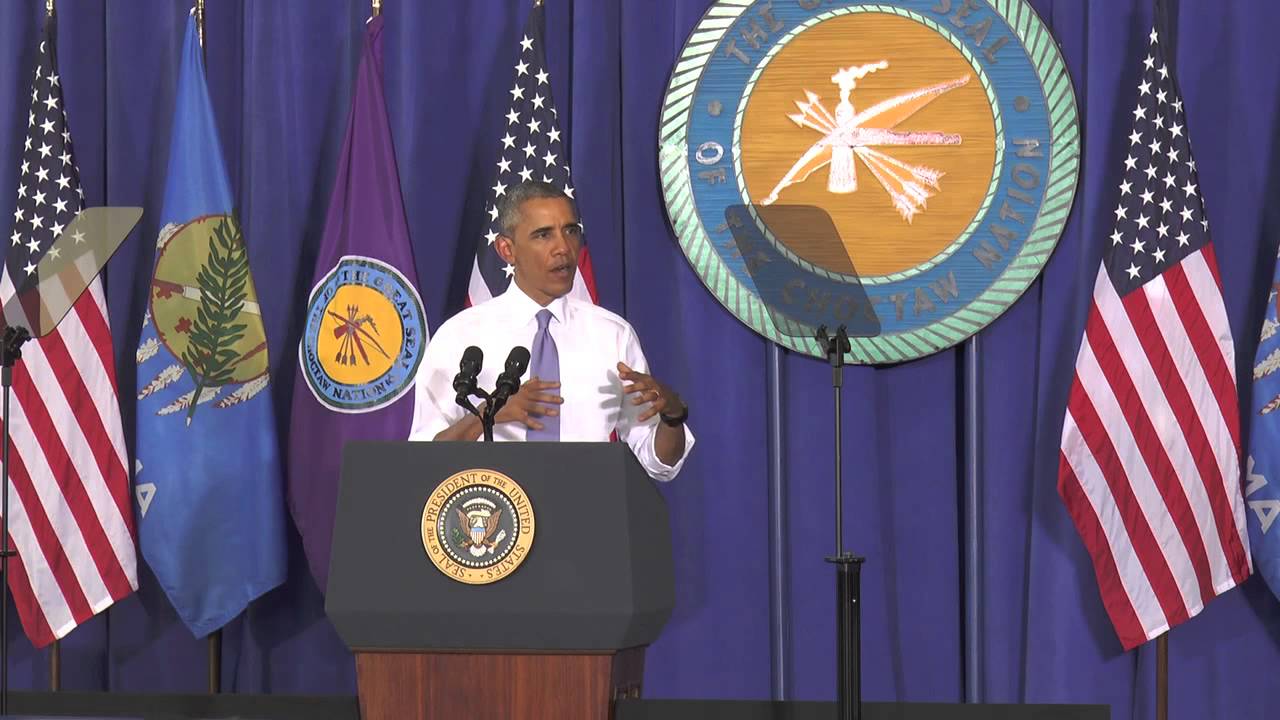 President Obama speaks to the Choctaw Nation